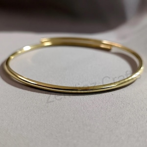 Minimalist Gold Plated Upper Arm Cuff:
