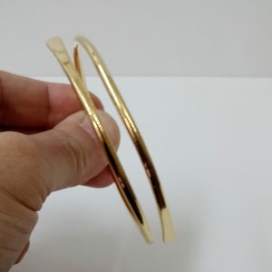 Gold Silver Arm Band Arm Cuff , Upper Arm Band , Minimalist Gold Filled 14 K, Sterling Silver 925, Copper, Brass, Aluminum, Gold plated 24k image 9