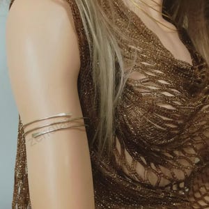 Minimal Arm Cuff , Upper Arm Band Handmade Gold , Silver Plated,Gold plated 24k,Sterling Silver 925, Wire Band