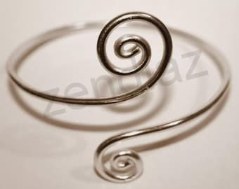 Adjustable Sterling Silver Upper Arm Cuff