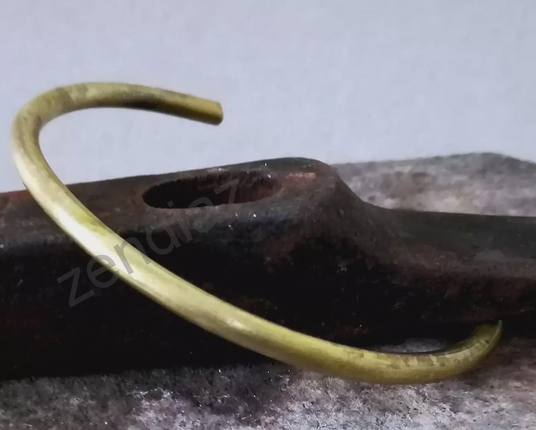 Men's Brass Bracelet, Bracelet Wide Rustic, Bar Men's