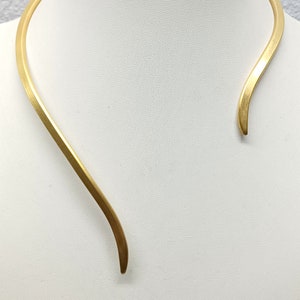 Choker, Gold Silber, Minimal Chic, Choker Halskette ,Handmade Gold Silber 925, Cuff Choker Collar Necklace, Vergoldung 24k. Bild 3