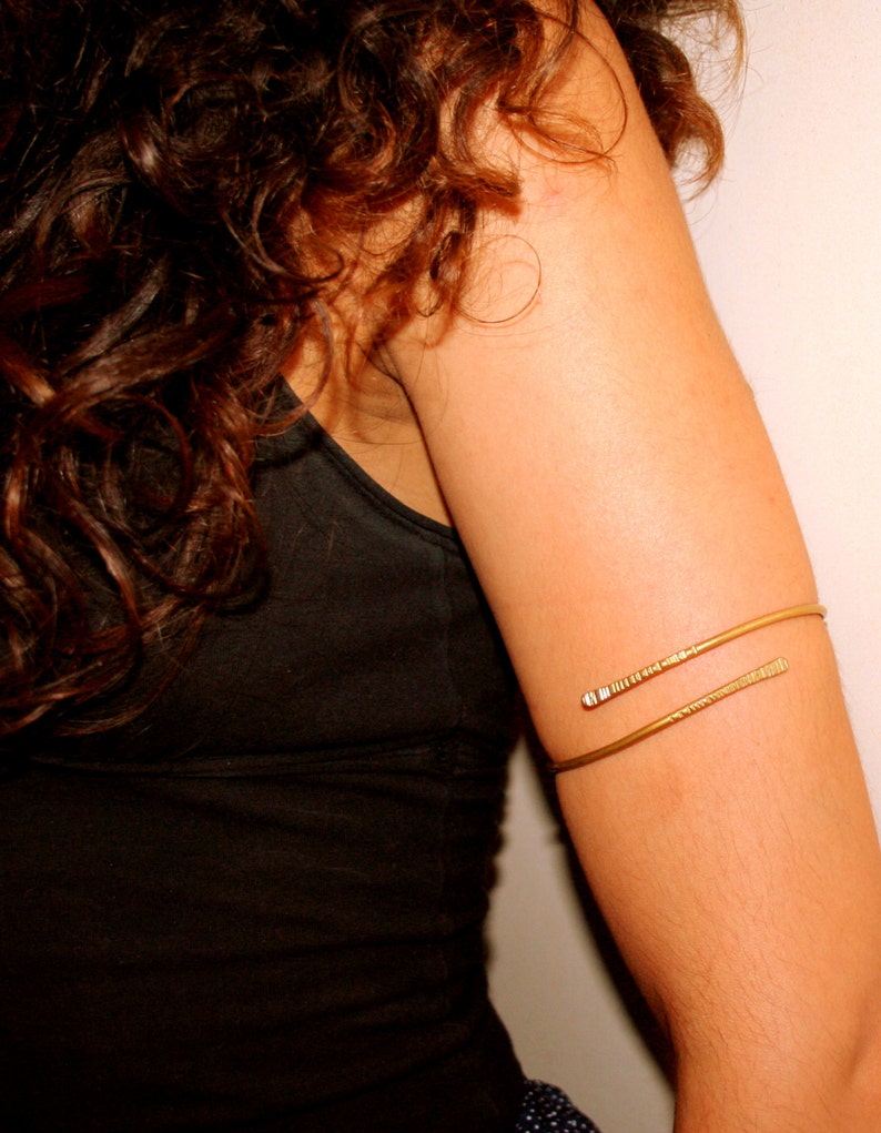 Upper Arm Band Gold Silver 925 Arm Cuff Minimalist Etsy
