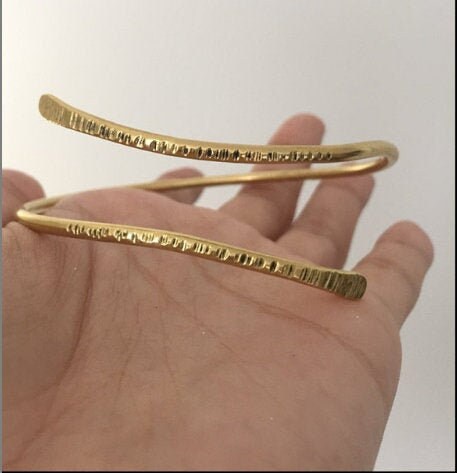 Upper Arm Band Gold - Silver 925 Arm Cuff Minimalist