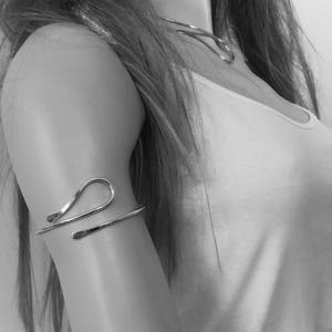 Armlet ,Arm Band, Boho Jewelry ,Upper Arm Band Minimalist Gold Filled 14 K , Sterling Silver 925 , Copper Brass Aluminum German Silver. image 2