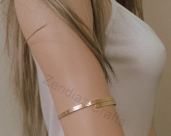 Hammered Arm Cuff: