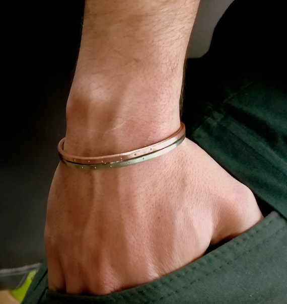 Silver & Copper Twist Cuff Bracelet – Corazon Sterling Silver from Taxco