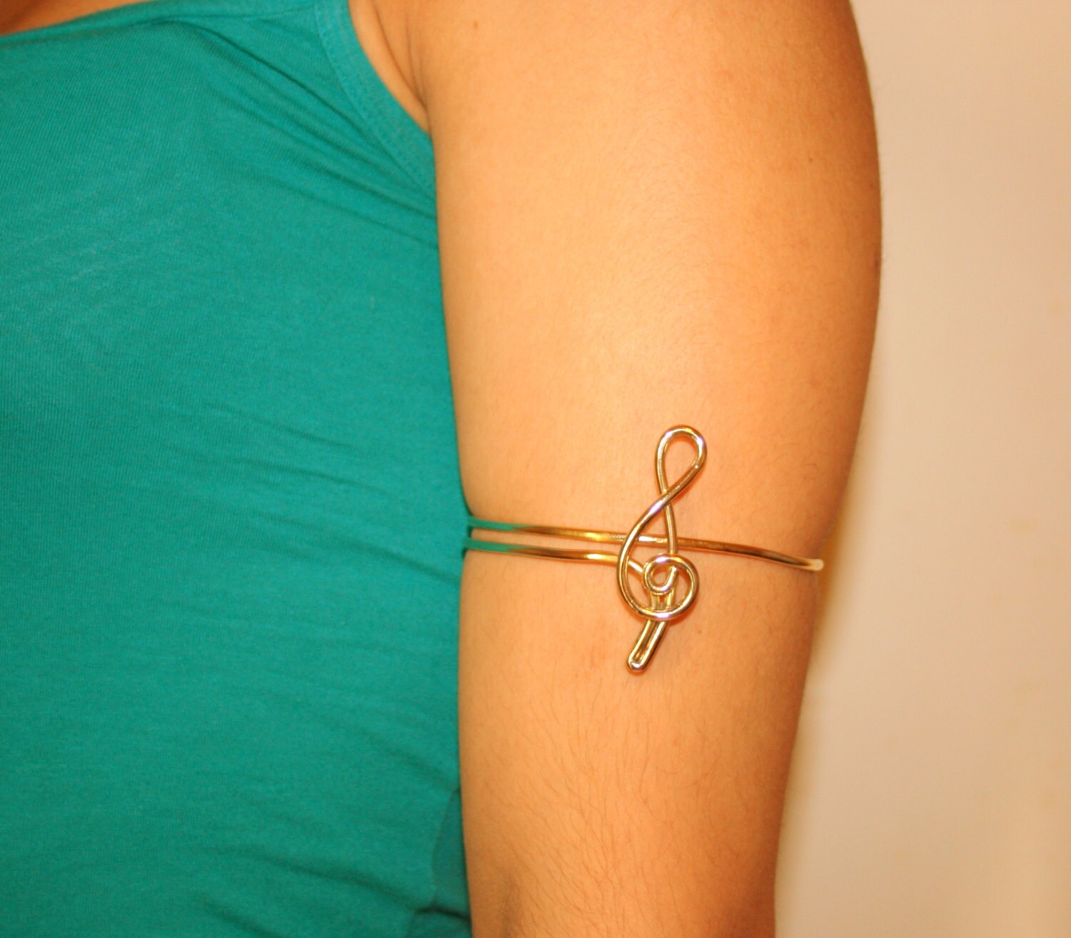 Clef Upper Arm Cuff Arm Band Handmade Gold Silver 925 Clef Etsy