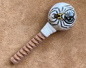 THE TRICKSTER (MINI) - Native American, Music Instrument, Rattle, Vibration, Healer, Prayer, Deer Hide, Chant, Healing Ceremony, Meditation