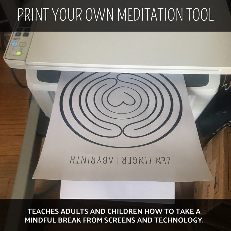 Mindfulness Coloring Page: Finger Labyrinth - Instant Download ...