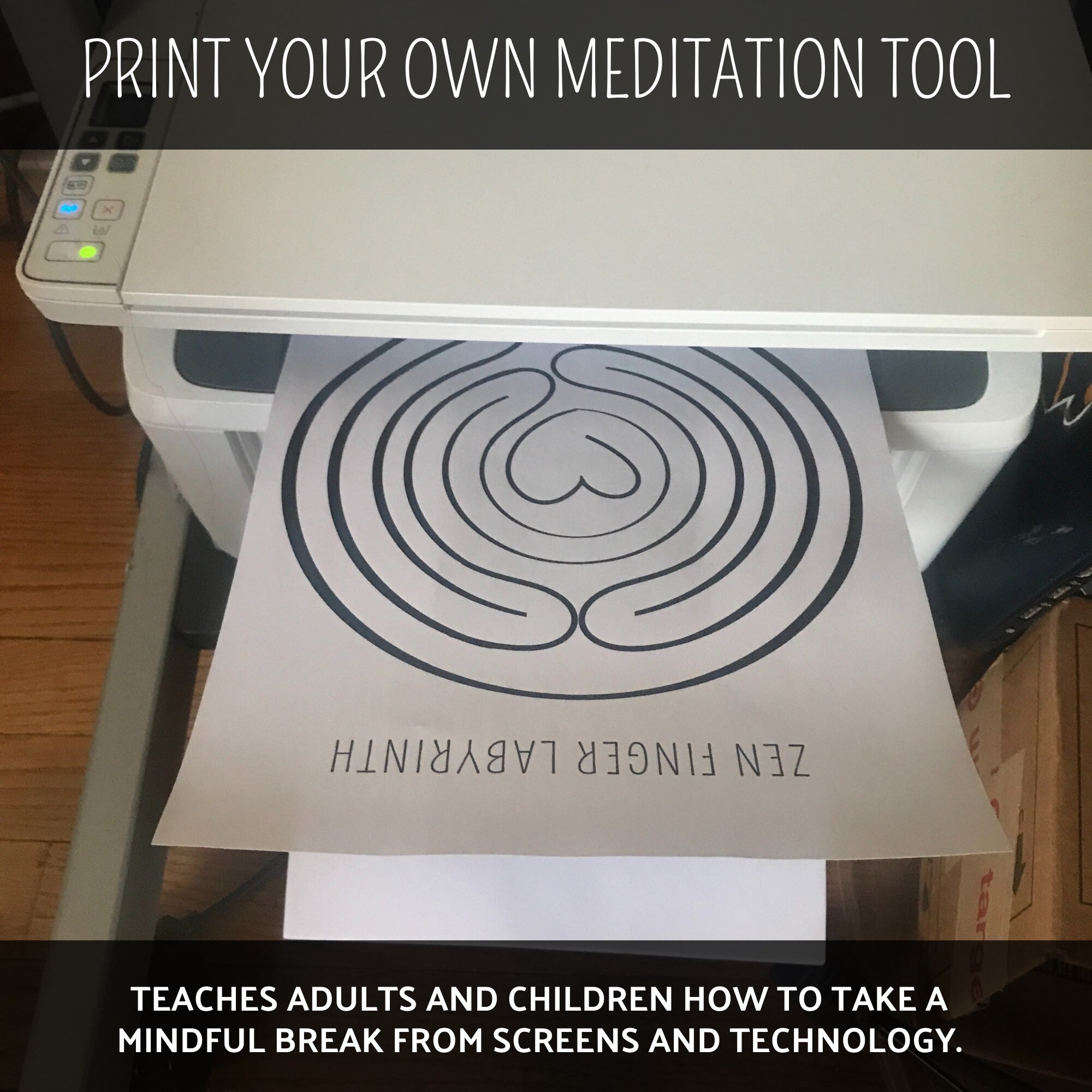 DIY Finger Labyrinth Printable Coloring Page Mindfulness Etsy Australia