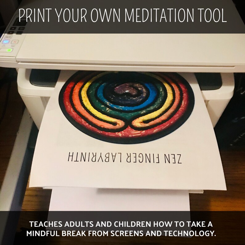 Zen Finger Labyrinth Printable - Find Calm in Mindful Breaks and ...