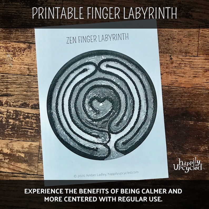 Printable Zen Finger Labyrinth for Mindful Breaks & Meditation Etsy