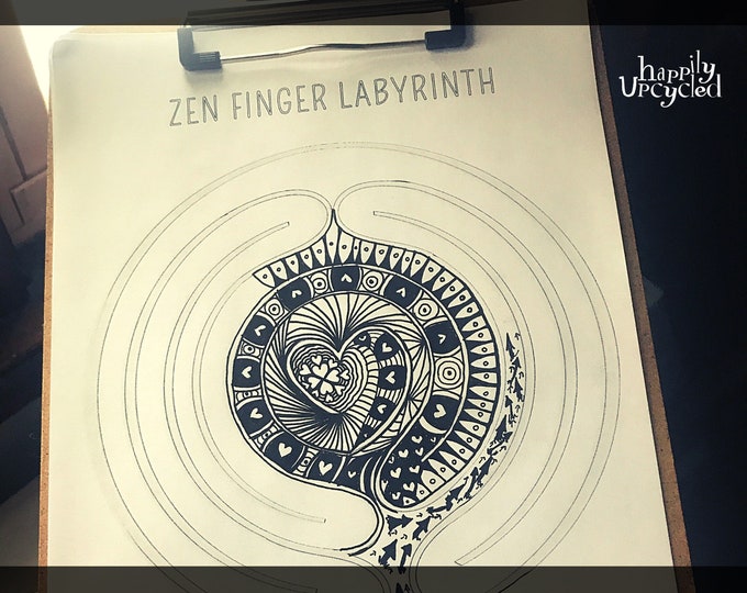 Mindfulness Coloring Page: Finger Labyrinth - Instant Download Printable