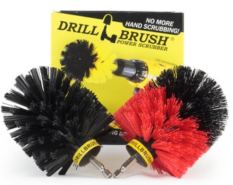 Original Drillbrush Power Scrubber Two Brush Kit in Medium and Stiff