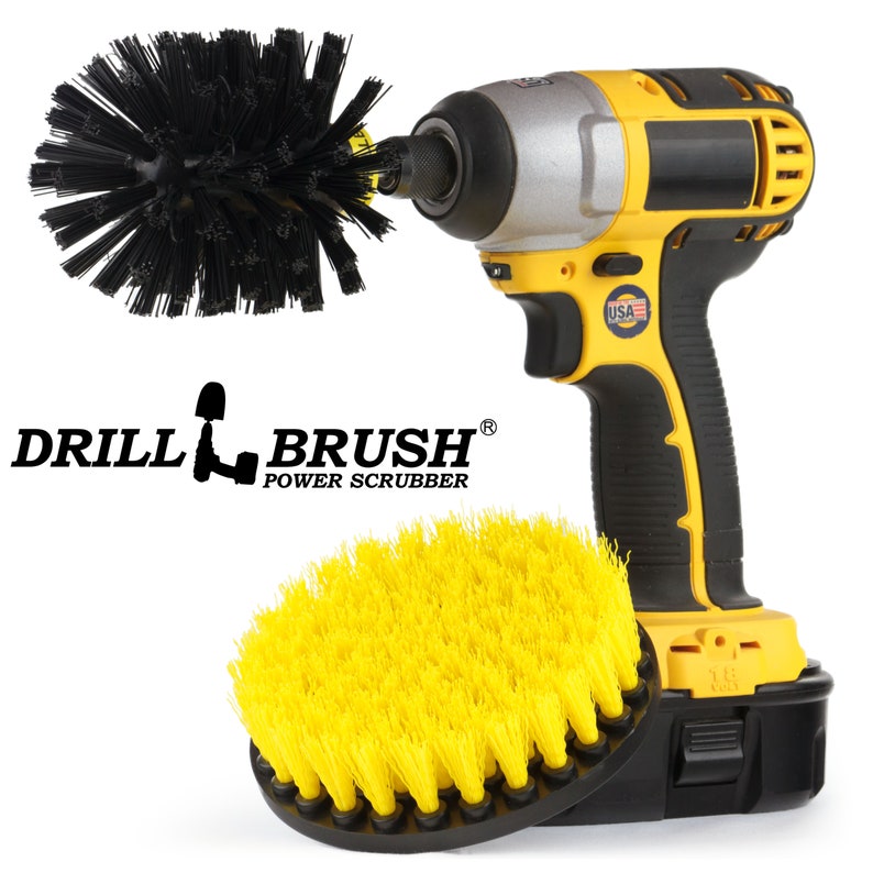 Tile and Grout Drill Brush Cordless Drill Power Scrubber Etsy