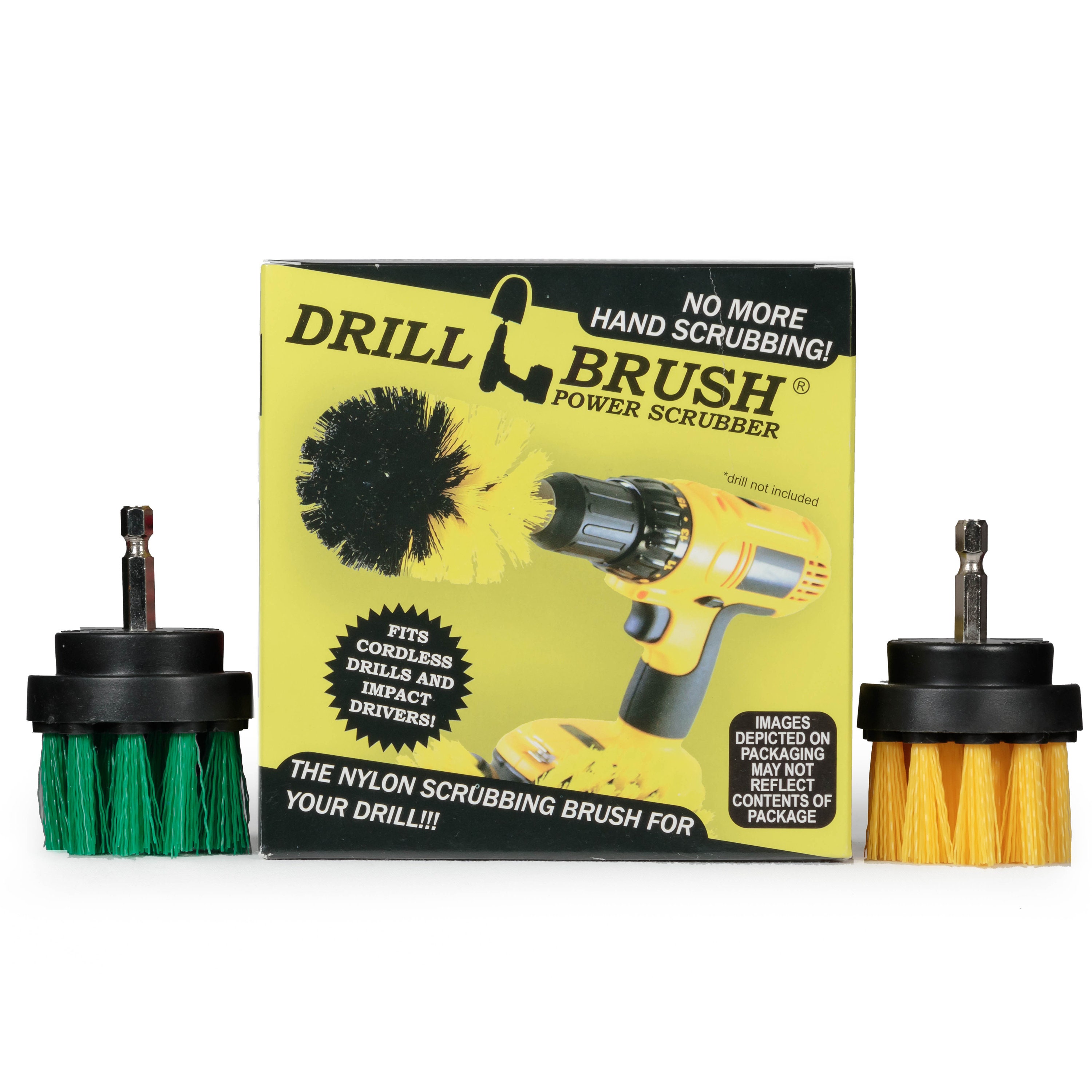Drillbrush Yellow 2 Pack Kit Yellow Medium Stiffness Original