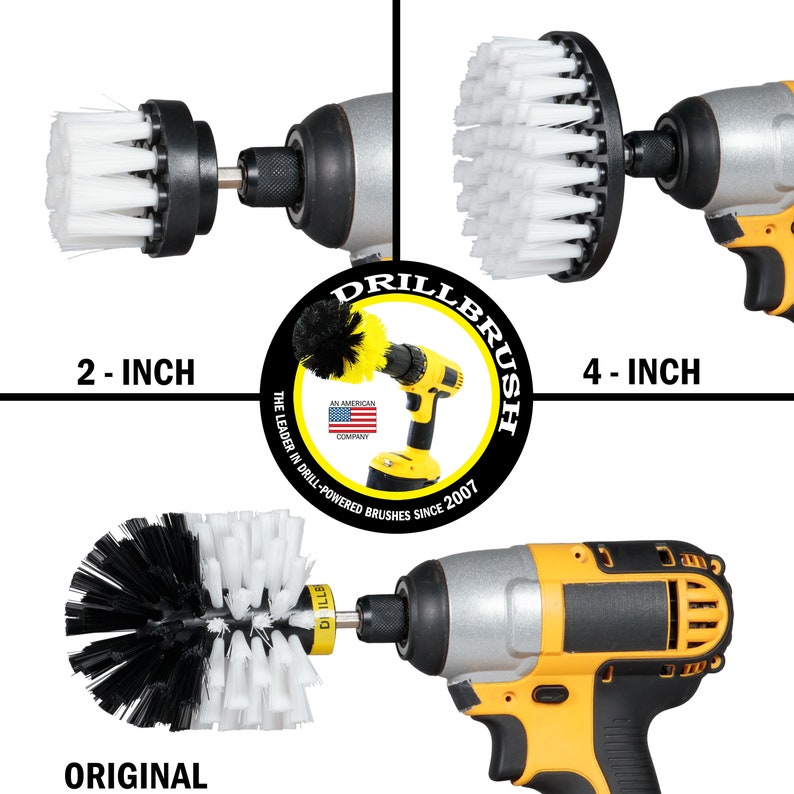 Wheel Cleaner Kit by Drill Brush 3 Piece Cleaning Tool Attachment Kit