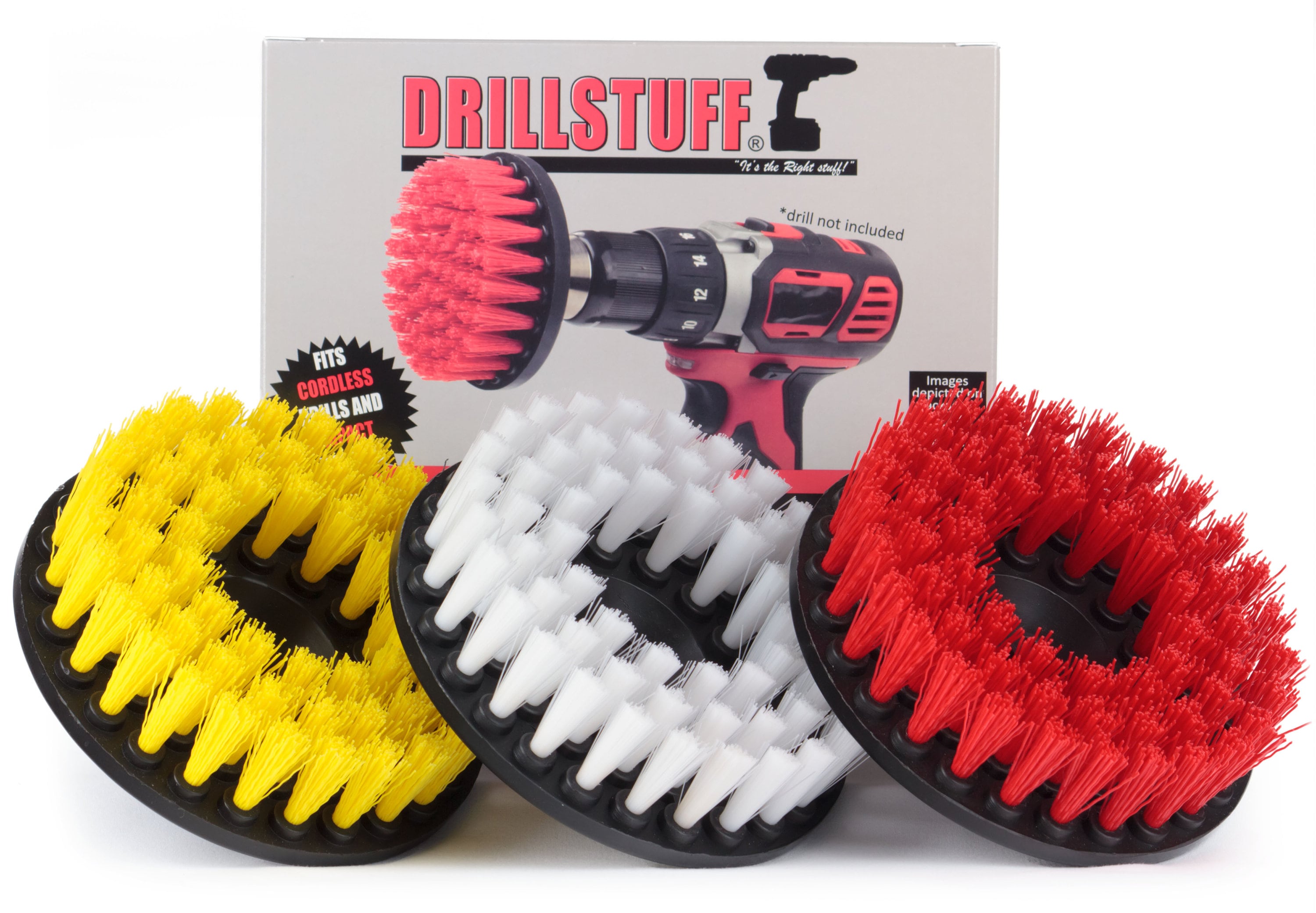 Drillstuff Oven Cleaning Brush, Sink, Concrete, Masonry Brush, Patio, Deck, Garden Scrub Brushes, Tile & Grout Cleaner
