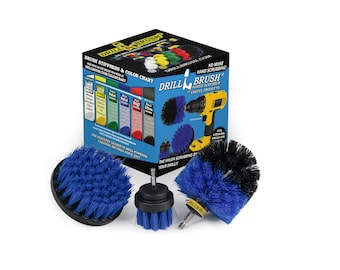 Drillbrush Blue Cleaning Kit - Drill powered brushes perfect for cleaning boats, kayaks, canoes, and other water vessels!