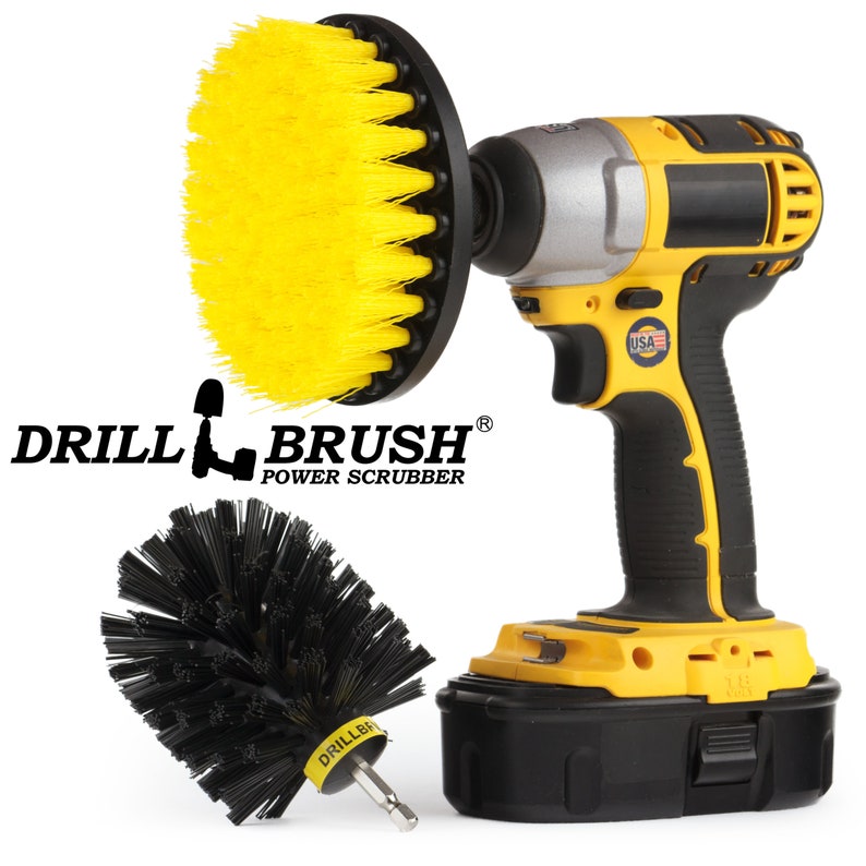 Tile and Grout Drill Brush Cordless Drill Power Scrubber Etsy
