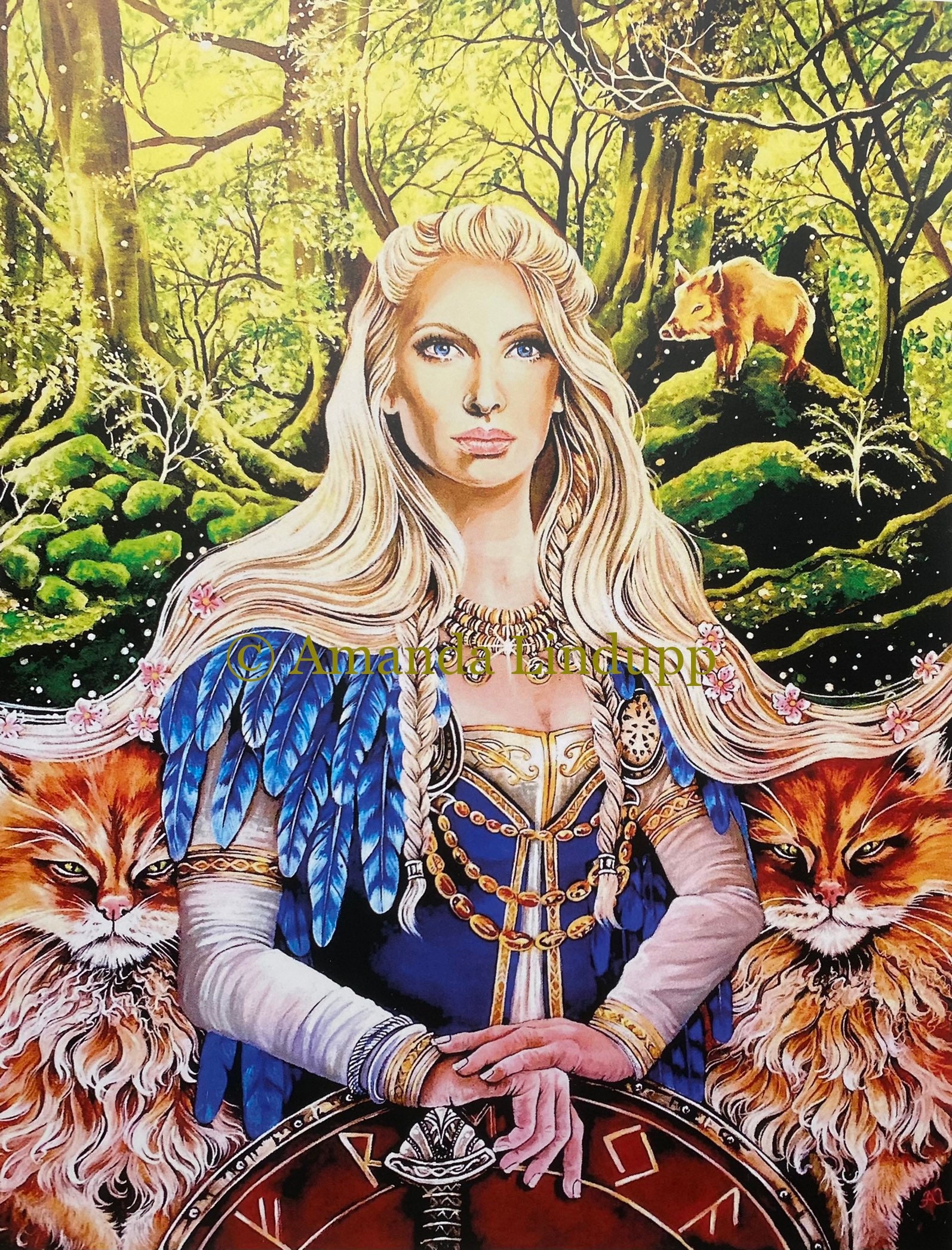 A4 norse Goddess Freya Print - Etsy