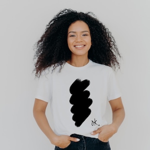 OK. || Unisex Heavy Cotton Tee, Minimalist Art Print T-shirt, Handmade Gift
