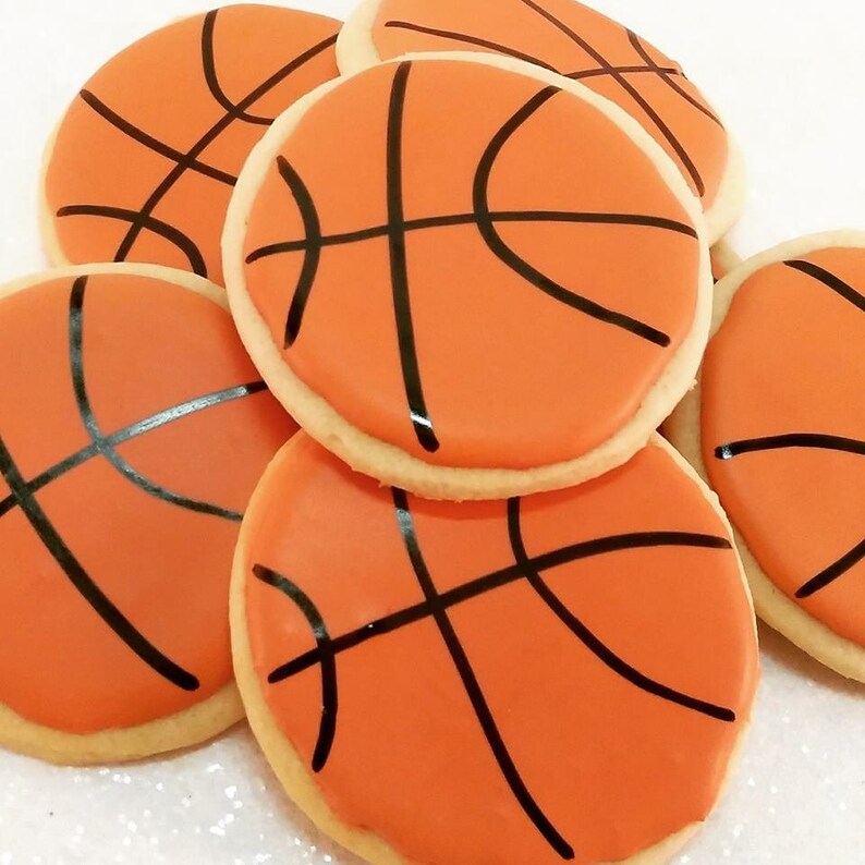 Basketball decorated sugar cookies Etsy