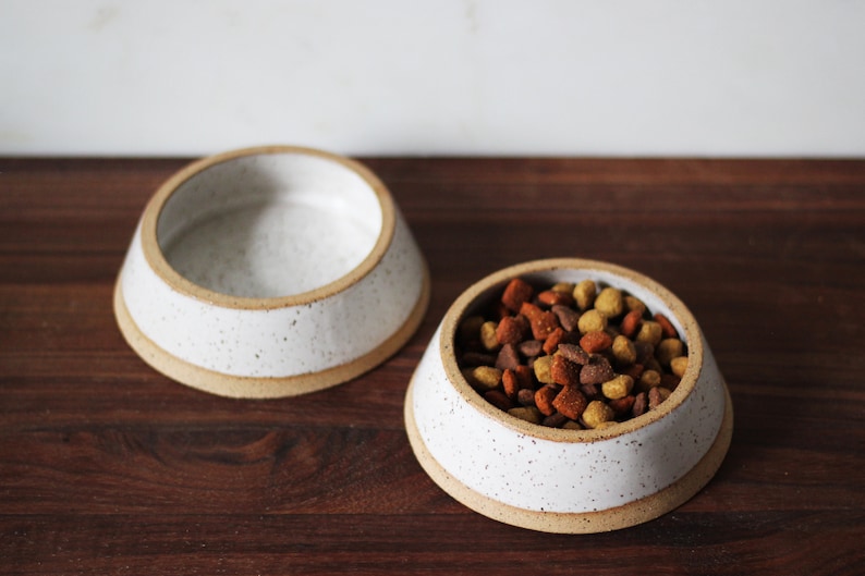 Small White Arroyo Pet Bowl