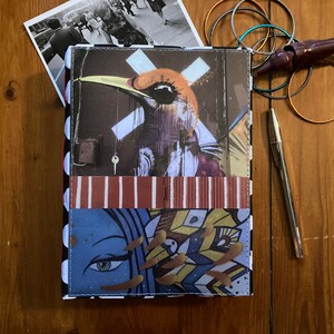 Handmade notebook, extra durable hand bound journal with unlined paper, ideal for journaling, sketching and traveling, A5 size