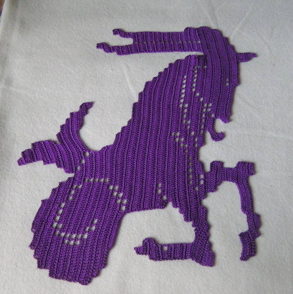 Napperon Signe Capricorne Au Crochet , Applique à Coudre Création Fait Main.place Mat Signs Astrolog