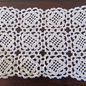 2 Set de table frivolités au crochet en coton écru. 2 Anciens napperons fait main. image 4