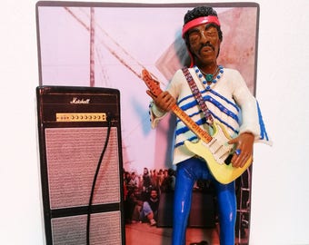 Statuette - Figurine - Action Figure Jimi Hendrix - Live at Woodstock 1969