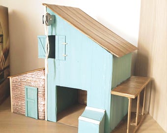 Handmade Walnut Grove Barn Miniature