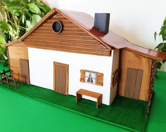 Grandfather Heidi's Cabin Diorama