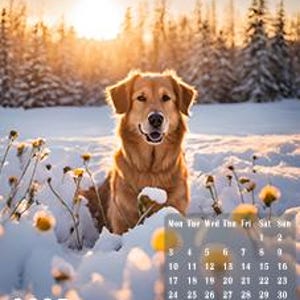 Dog Calendar 2025 - DOWNLOAD - Printable A4