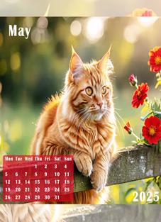 Calendario Agenda Cuccioli Di Gatto 2025 - 22x44 Cm | Con Fasi Lunari E Spazio Per Appuntamenti - Foto 7