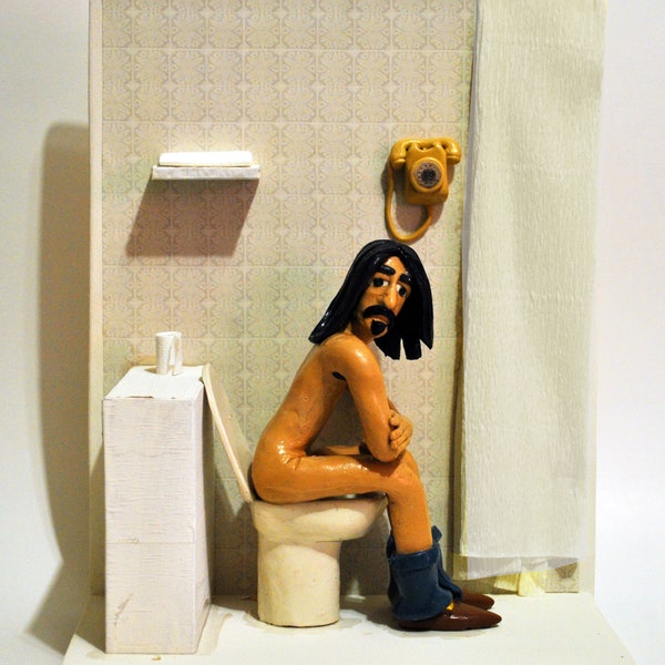 Figurines - Figurine 22cm./8,6 "- Frank Zappa sur les toilettes