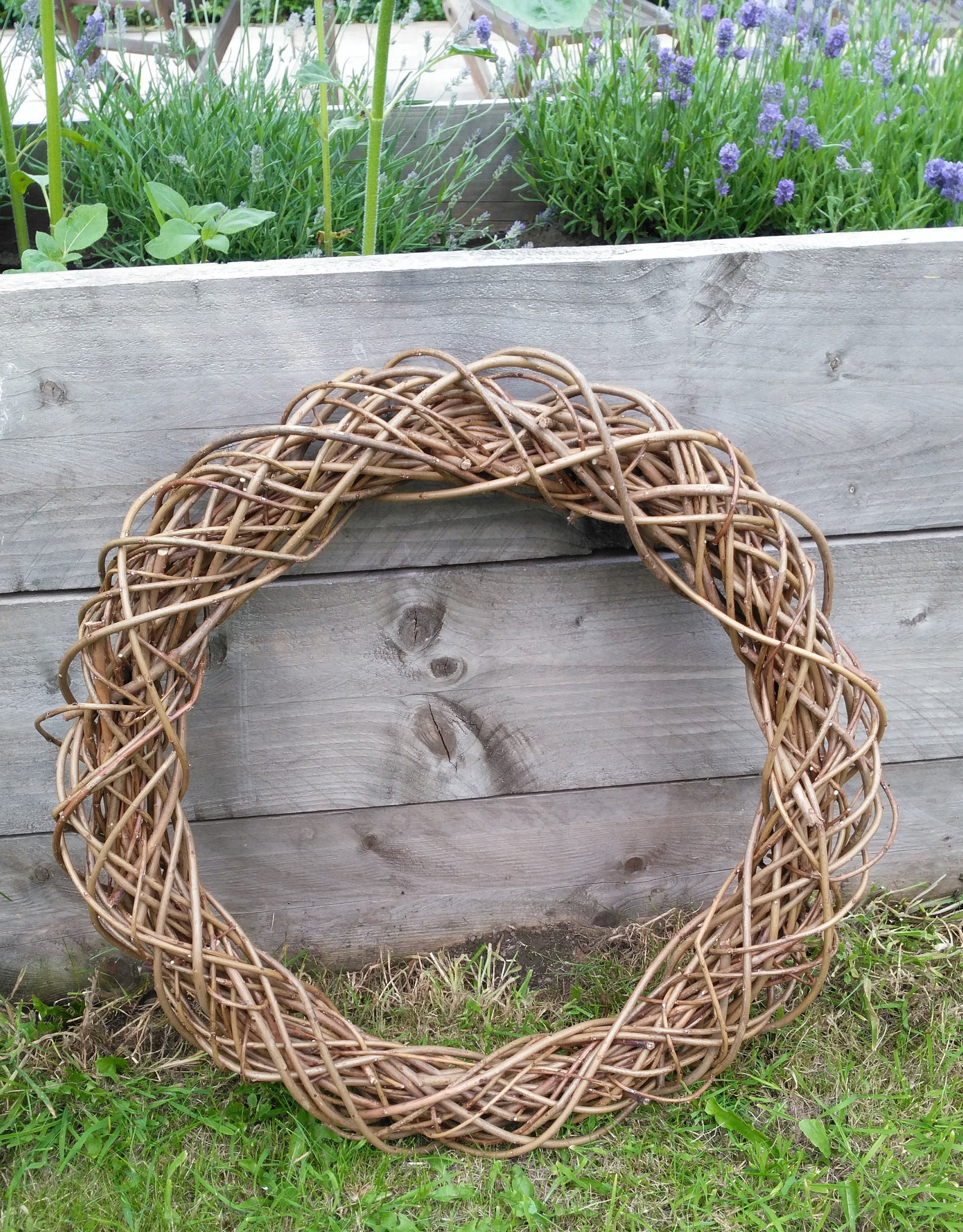 Large Willow Wicker Wreath Christmas Door Hanging 40cm 50cm Etsy
