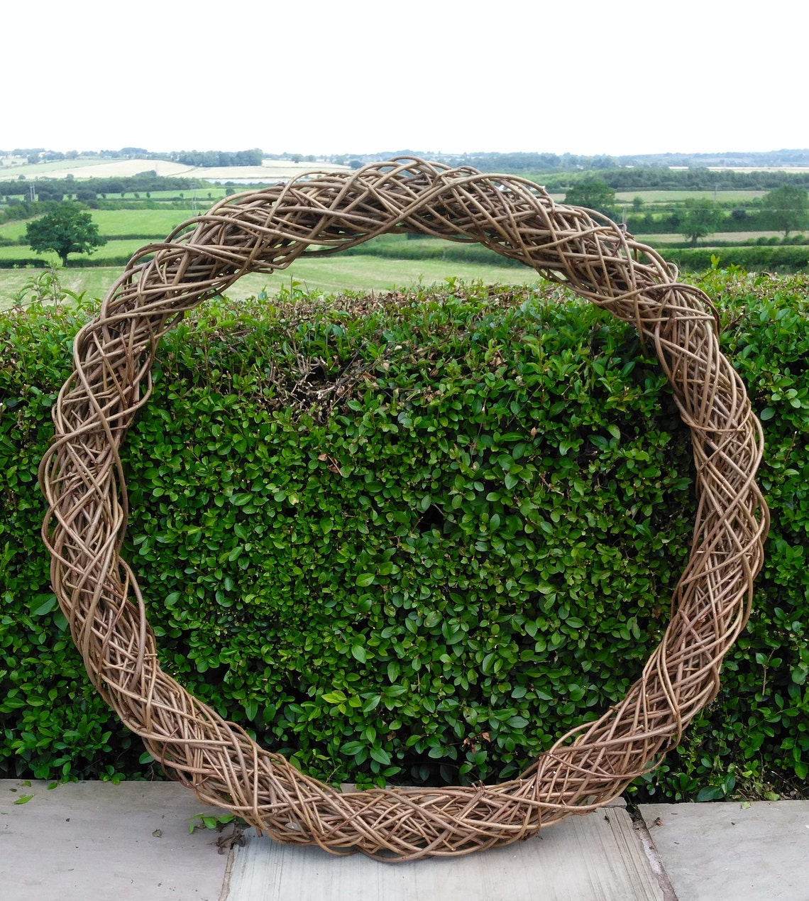 Large Willow Wicker Wreath Christmas Door Hanging 40cm 50cm Etsy
