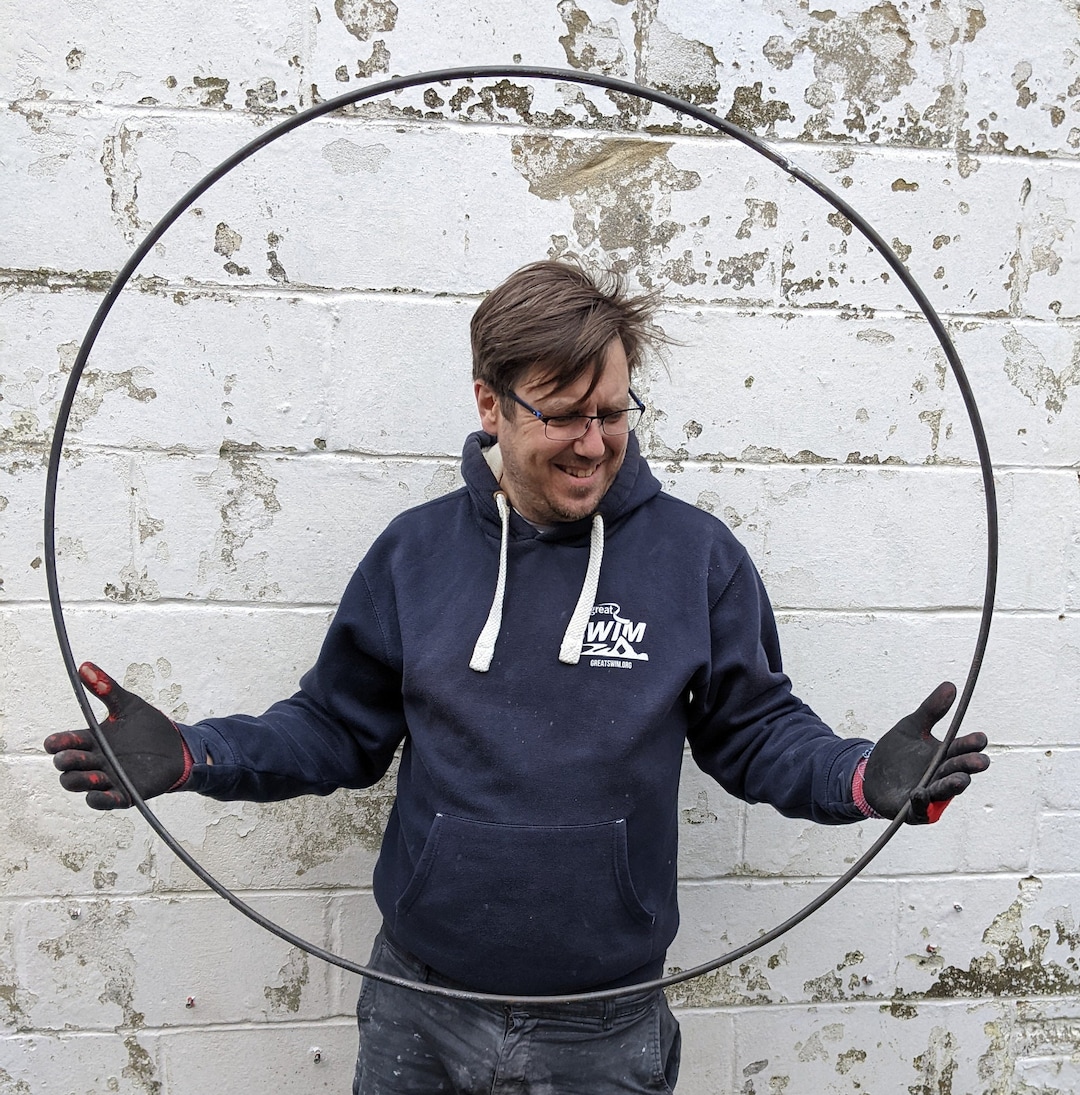 Giant XL Large Metal Mild Steel Hoop Arch Circle Ring 100cm 120cm 1m ...