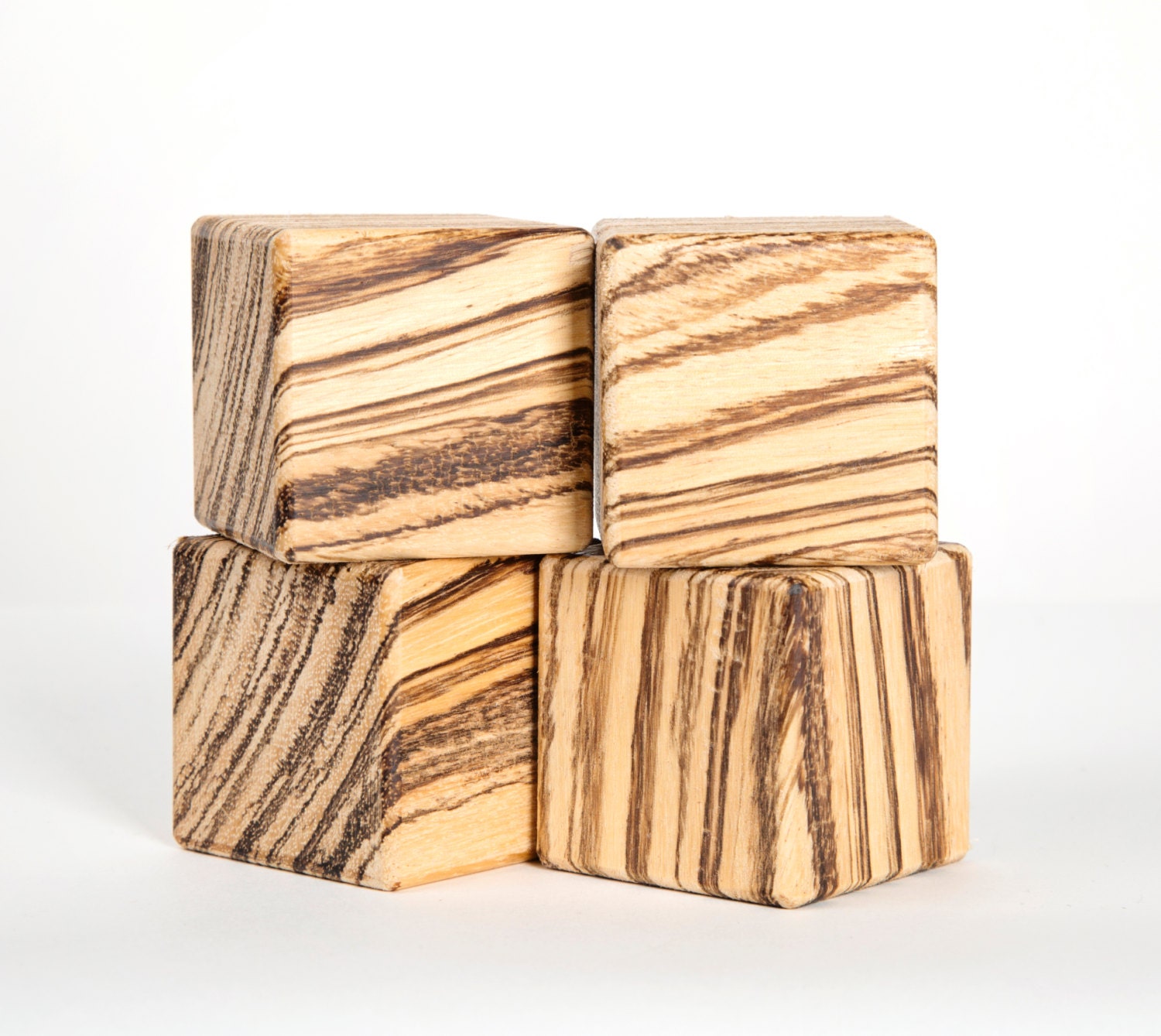 Zebra Wood baby blocks. Solid Zebrawood approximately 2 Etsy