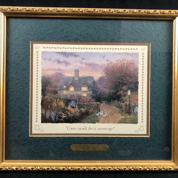 Thomas Kinkade Open Gate Sussex Collectors' Society Come Inside For A Warm UP 1998 COA