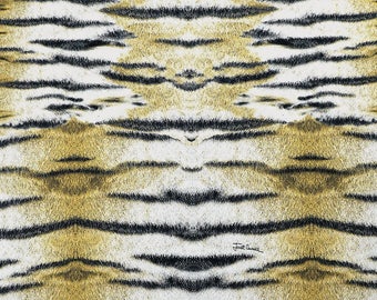 Tessuto in voile di seta Just Cavalli con stampa animalier, tessuto di design leggero in seta Mulberyy