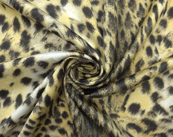 Tessuto satinato di lusso di Just Cavalli – Eleganza con stampa animalier, leggermente elasticizzato, capolavoro italiano
