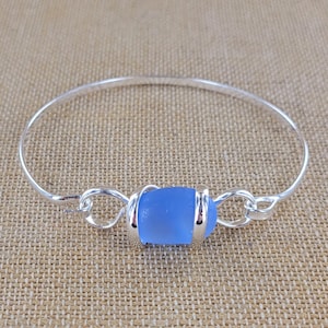 Light Cobalt Sea Glass Bracelet
