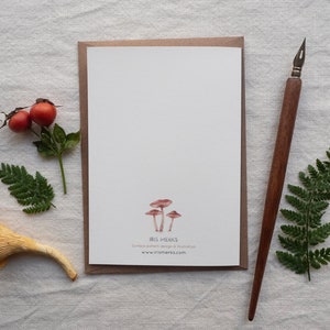 Carte de vœux dillustration daquarelle de champignon carte postale de champignons peinte à la main mini impression dart A6 image 4