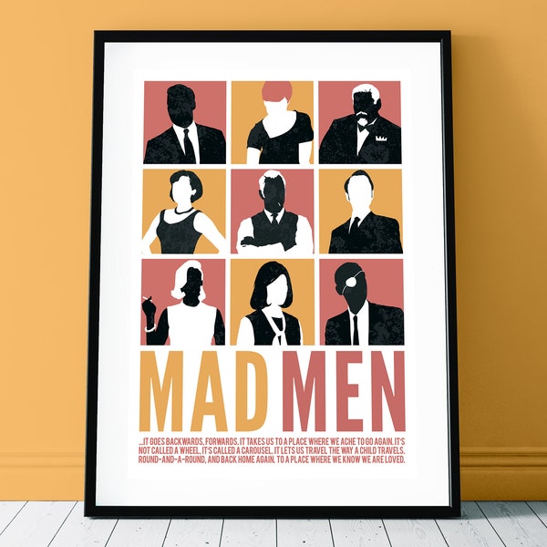 Mad Men Illustriertes Poster Kunstdruck