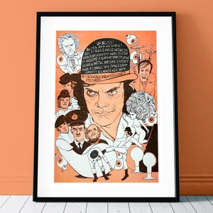 Clockwork Orange Risograph Poster Print (tiratura limitata firmata e numerata)