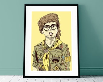 Moonrise Kingdom - Wes Anderson Art Print, Jared Gilman as Sam Shakusky